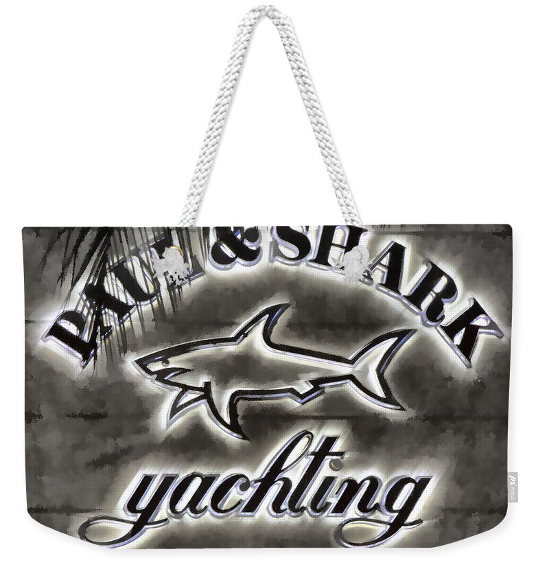 Paul And Shark Weekender Tote Bag featuring the photograph Shark Sign by Chuck Staley