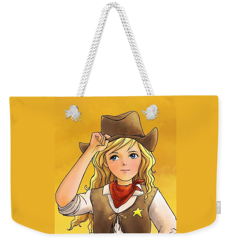 Fantasy Weekender Tote Bag featuring the painting Sheriff Tammy by Reynold Jay