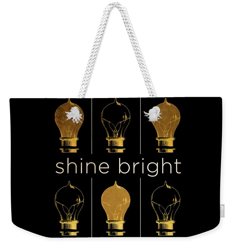 Shine Weekender Tote Bag featuring the digital art Shine and Illuminate I by South Social Studio