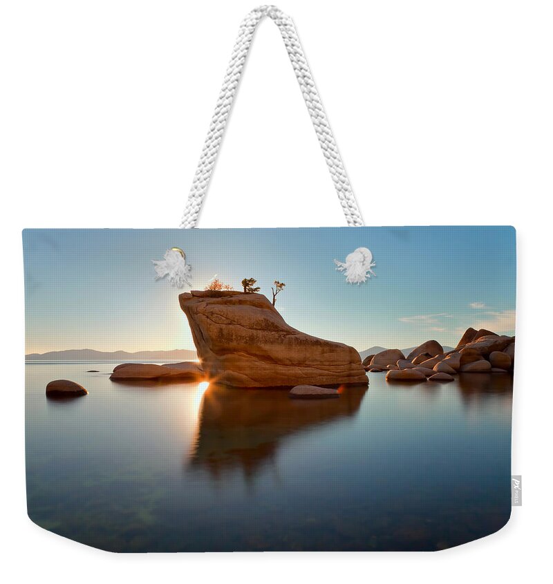 Landscape Weekender Tote Bag featuring the photograph Shining Bonsai by Jonathan Nguyen