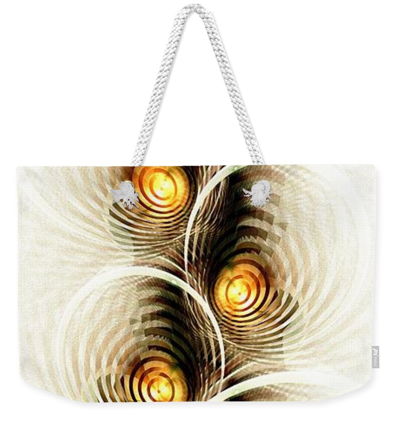 Malakhova Weekender Tote Bag featuring the digital art Shock Waves by Anastasiya Malakhova