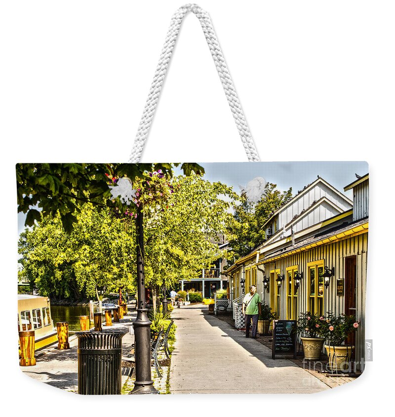 Sidewalk Weekender Tote Bag featuring the photograph Shoen Place by William Norton
