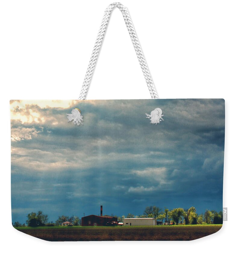 Clouds Weekender Tote Bag featuring the photograph Showers of Blessings by Bonnie Willis
