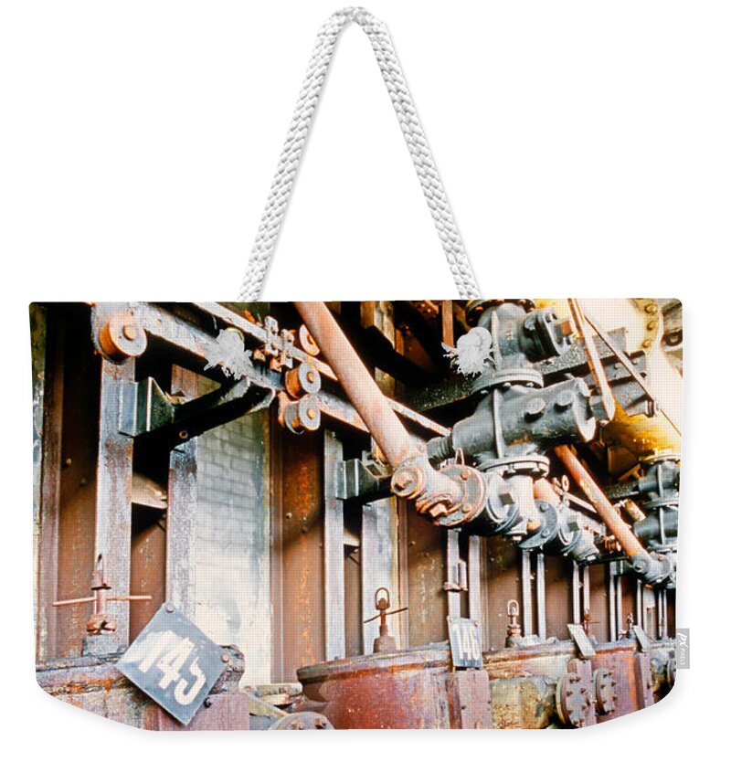 Abandoned Weekender Tote Bag featuring the photograph Shutdown old coking plant by Stephan Pietzko