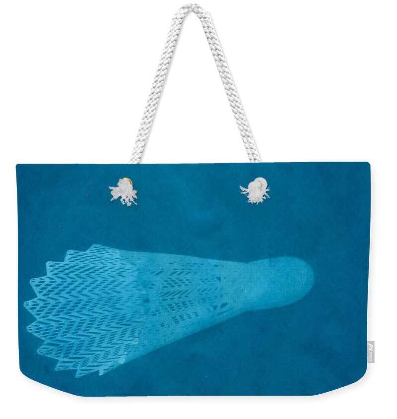 Shuttlecock Weekender Tote Bag featuring the photograph Shuttlecock in Blue by Joshua House