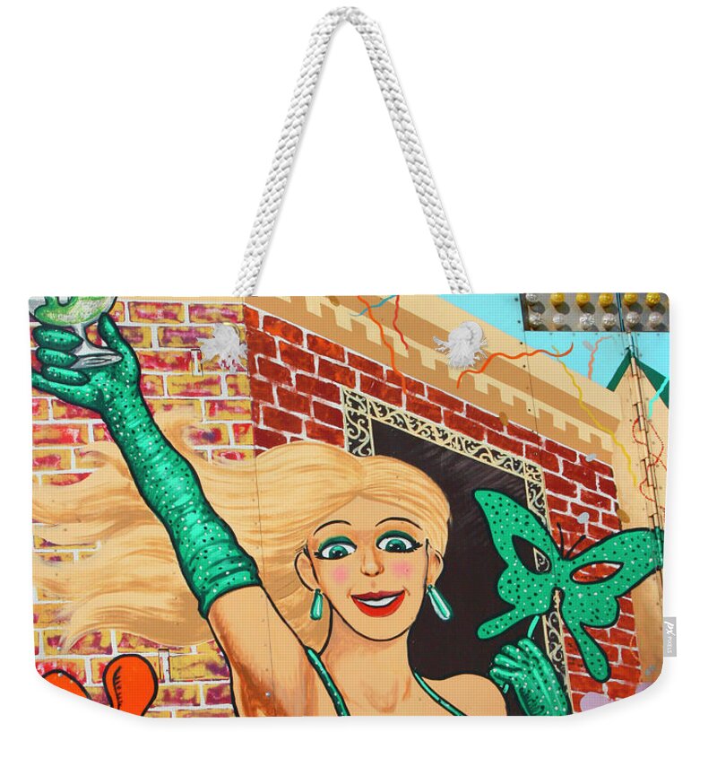 Sideshow Weekender Tote Bag featuring the photograph CARNIVAL GIRL Indio CA by William Dey