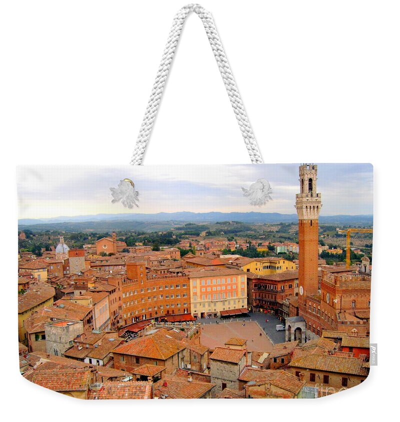 View Weekender Tote Bag featuring the photograph Siena from the Top by Amanda Mohler
