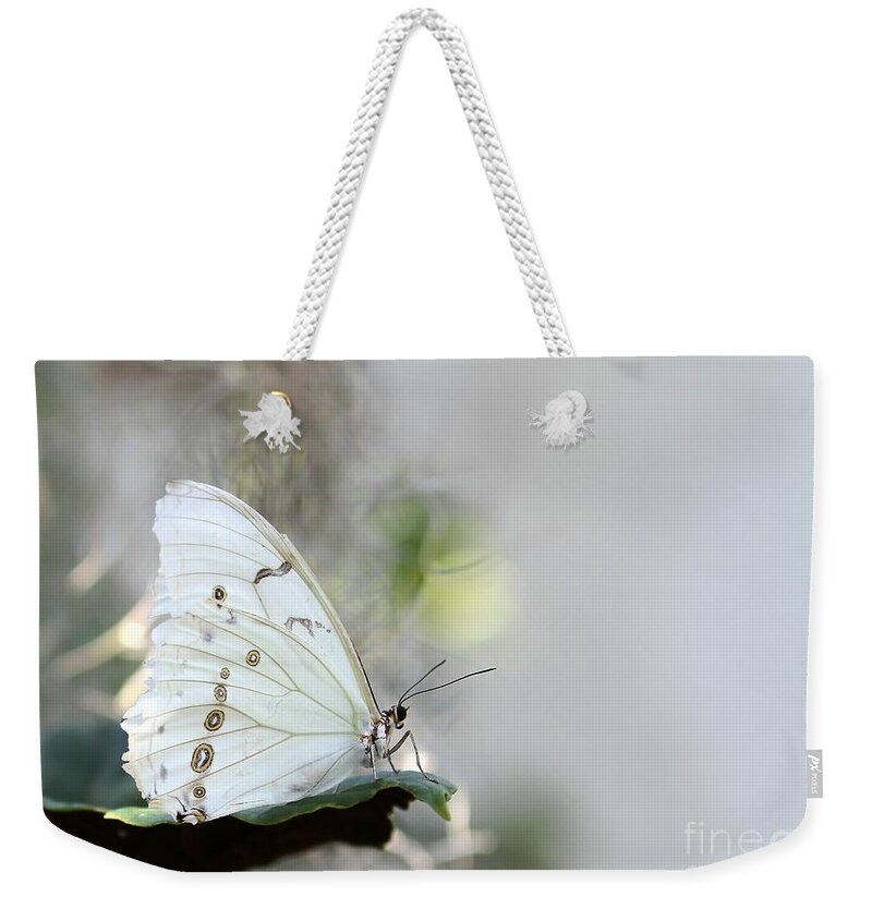 White Weekender Tote Bag featuring the photograph Silent Beauty by Sabrina L Ryan