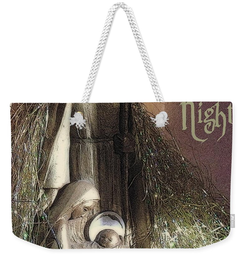 Christmas Card Weekender Tote Bag featuring the photograph Silent Night Holy Night by Jodie Marie Anne Richardson Traugott     aka jm-ART
