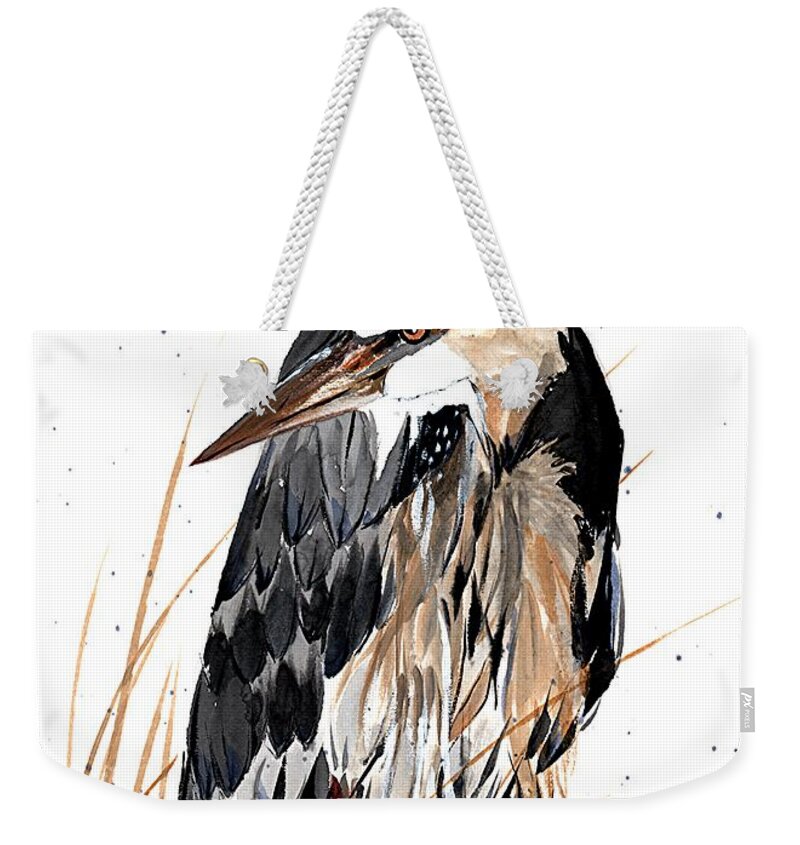 Chinese Brush Painting Weekender Tote Bag featuring the painting Silent Resolve by Bill Searle
