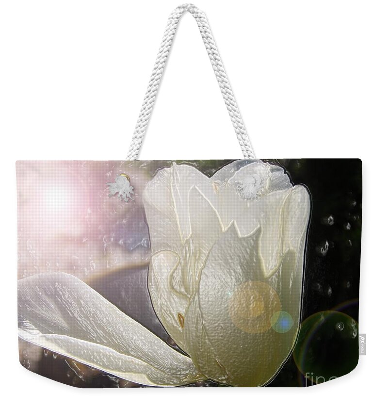 Tulip Weekender Tote Bag featuring the photograph Siliconic Surreality by Roxy Riou