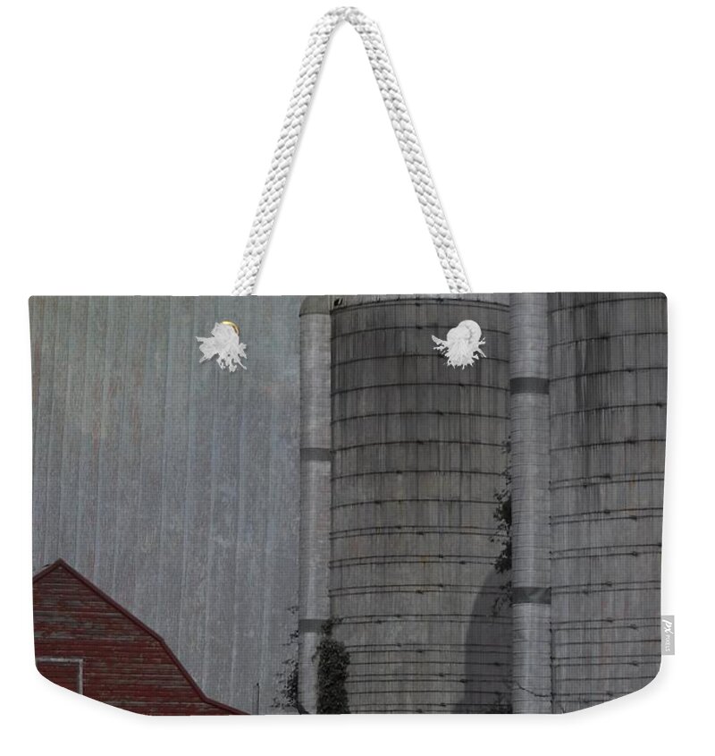 Barn Weekender Tote Bag featuring the photograph Silo and Barn by Photographic Arts And Design Studio