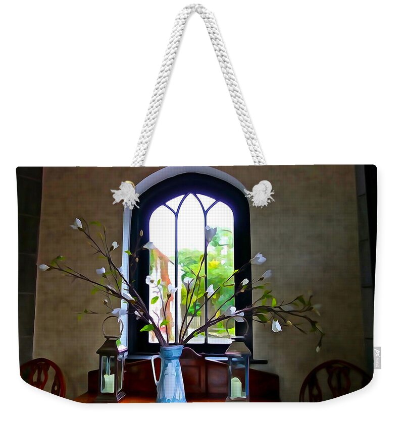 Window Weekender Tote Bag featuring the photograph Simple Elegance by Norma Brock