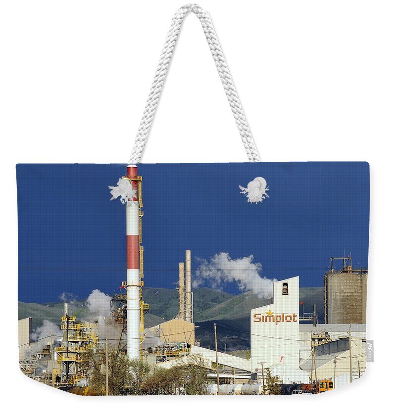 Agriculture Weekender Tote Bag featuring the photograph Simplot Potato Processing Plant by Theodore Clutter