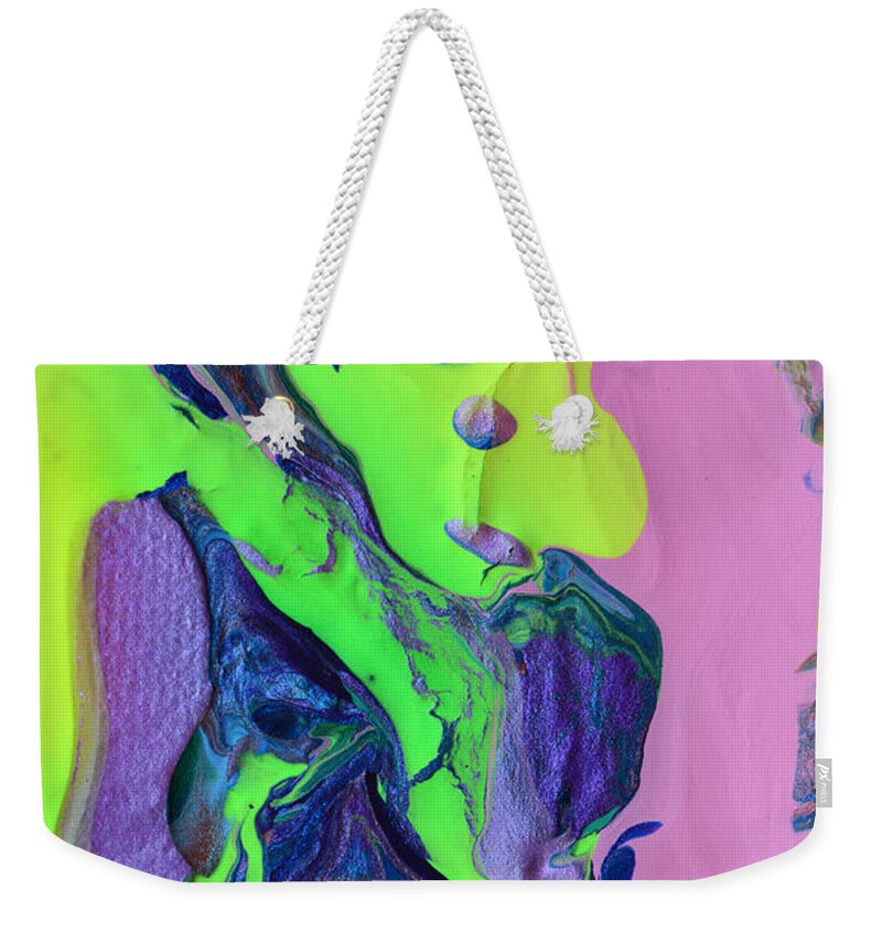Wind Weekender Tote Bag featuring the painting Sitting In The Wind by Donna Blackhall