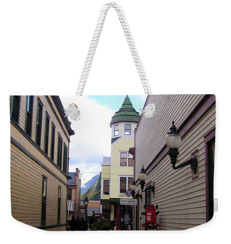 Bicycles Weekender Tote Bag featuring the photograph Skagway bikes by Annika Farmer