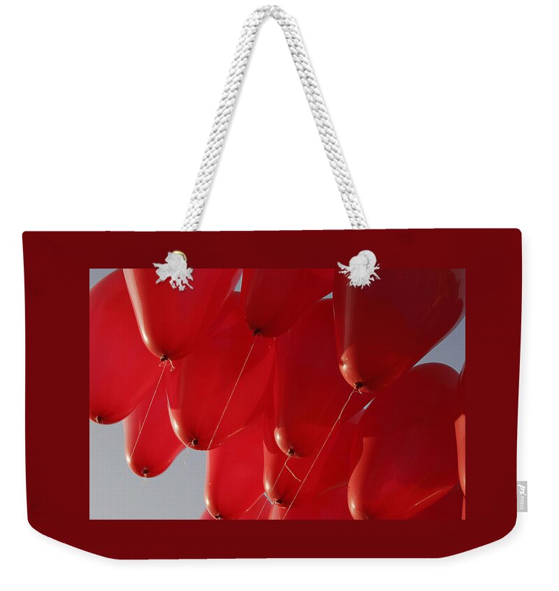 Balloons Weekender Tote Bag featuring the photograph SKC 0029 Unity in Flying by Sunil Kapadia