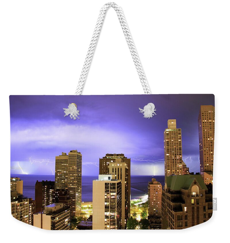 Tranquility Weekender Tote Bag featuring the photograph Sksmedia-goldcoastlightning2013 by Steven K Sembach Jr./www.sksmedia.com
