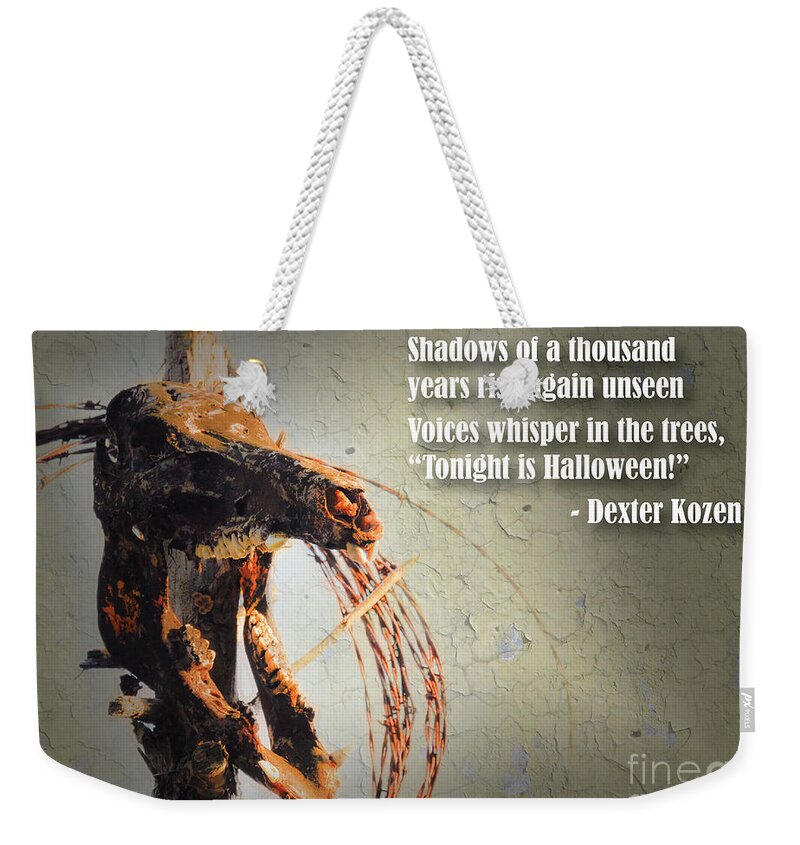 Skull Weekender Tote Bag featuring the photograph Skull Shadow by Cheryl McClure