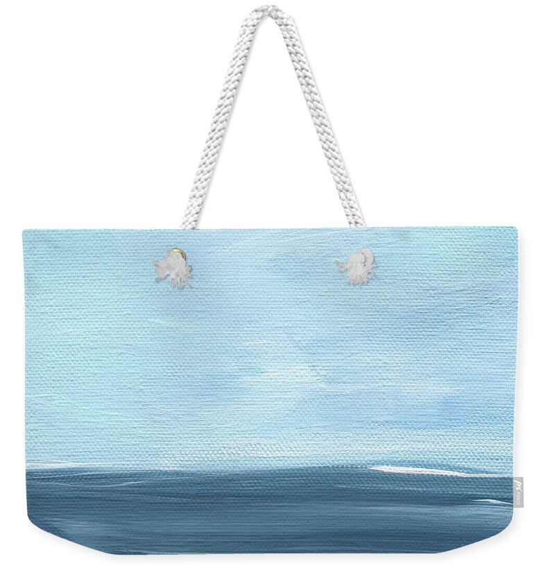 Coast Weekender Tote Bag featuring the painting Sky and Sea by Linda Woods