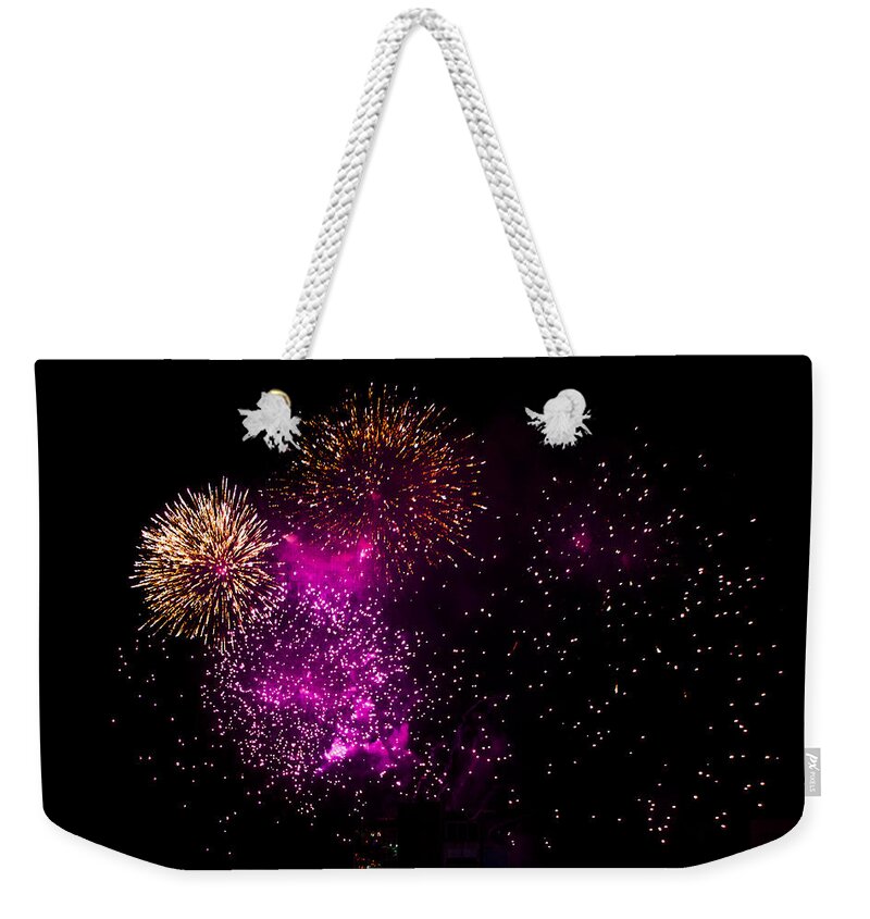 Fireworks Weekender Tote Bag featuring the photograph Skylights by Kent Nancollas