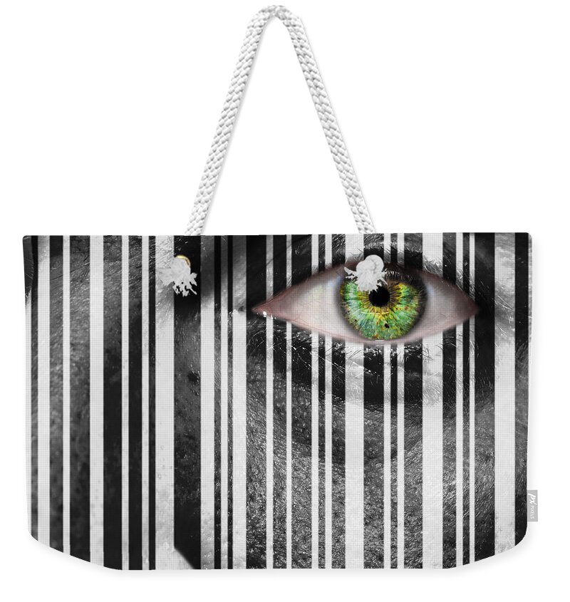 Black Weekender Tote Bag featuring the photograph Slave by Semmick Photo