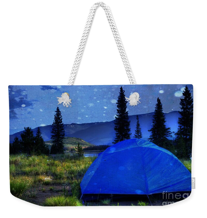 Camping Weekender Tote Bag featuring the photograph Sleeping Under the Stars by Juli Scalzi