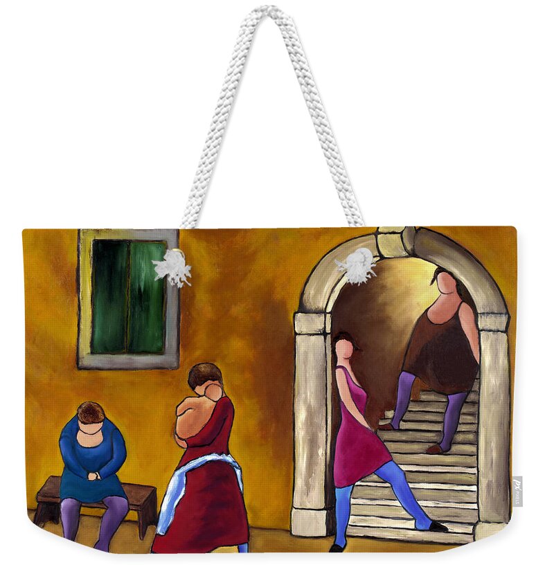 Mediterranean Art Weekender Tote Bag featuring the painting Slice Of Life by William Cain