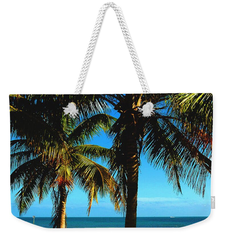Smathers Beach Weekender Tote Bag featuring the photograph Smathers Beach in Key West by Susanne Van Hulst