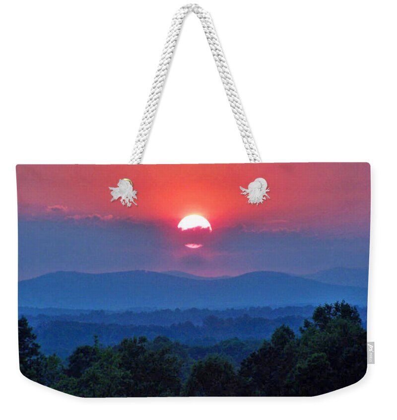 Sunset Weekender Tote Bag featuring the photograph Smokey Mtn Sunset by Jennifer Robin