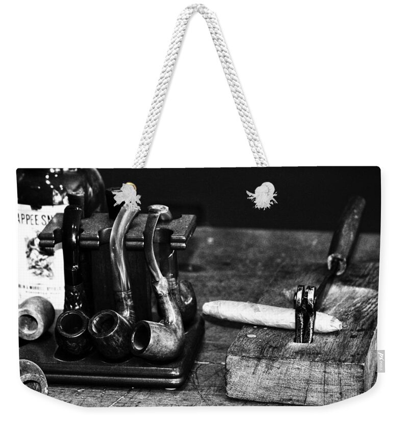 Cigars Weekender Tote Bag featuring the photograph Smoking Discussions by J C