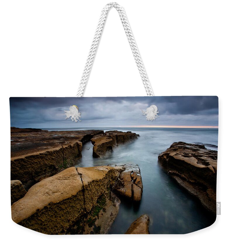 Beach Weekender Tote Bag featuring the photograph Smooth Seas by Peter Tellone