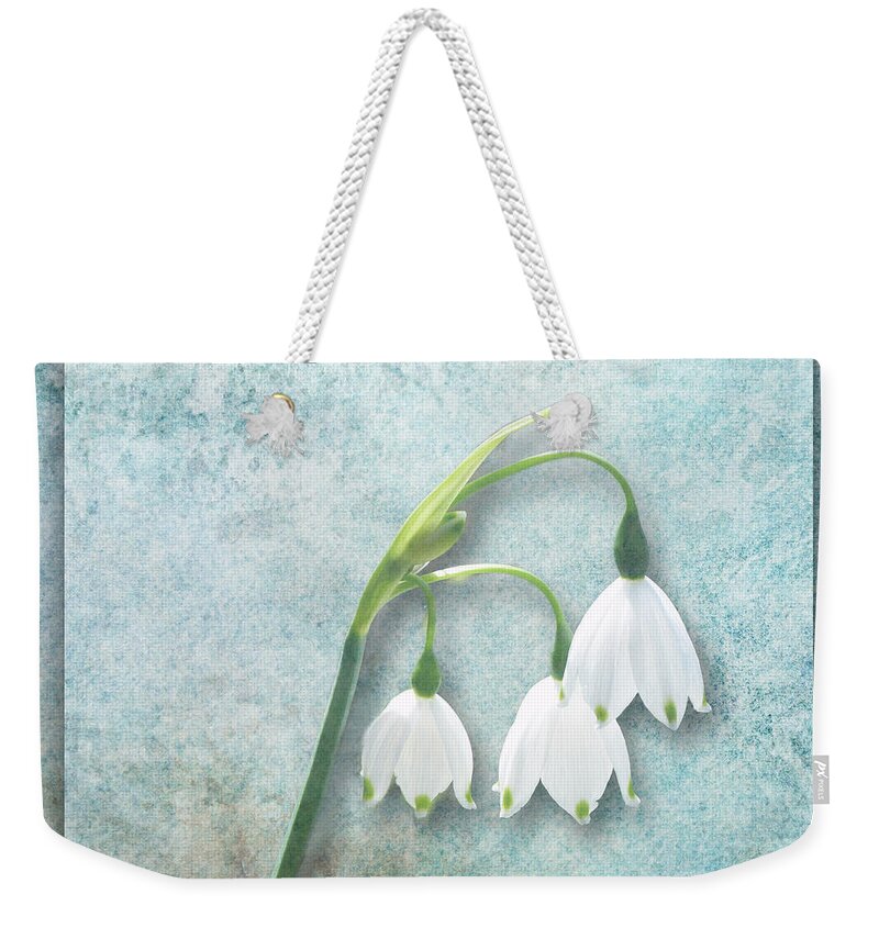 Snowdrop Weekender Tote Bag featuring the photograph Snowdrop by Lynn Bolt