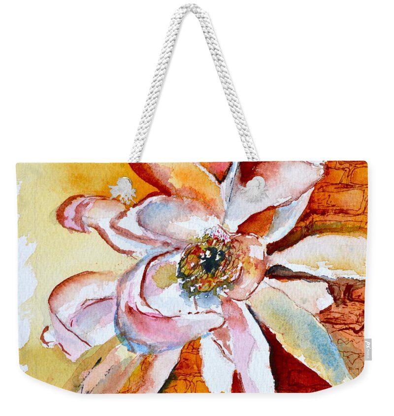 So The Wind Won't Blow It All Away Weekender Tote Bag featuring the painting So the wind won't blow it all away by Beverley Harper Tinsley