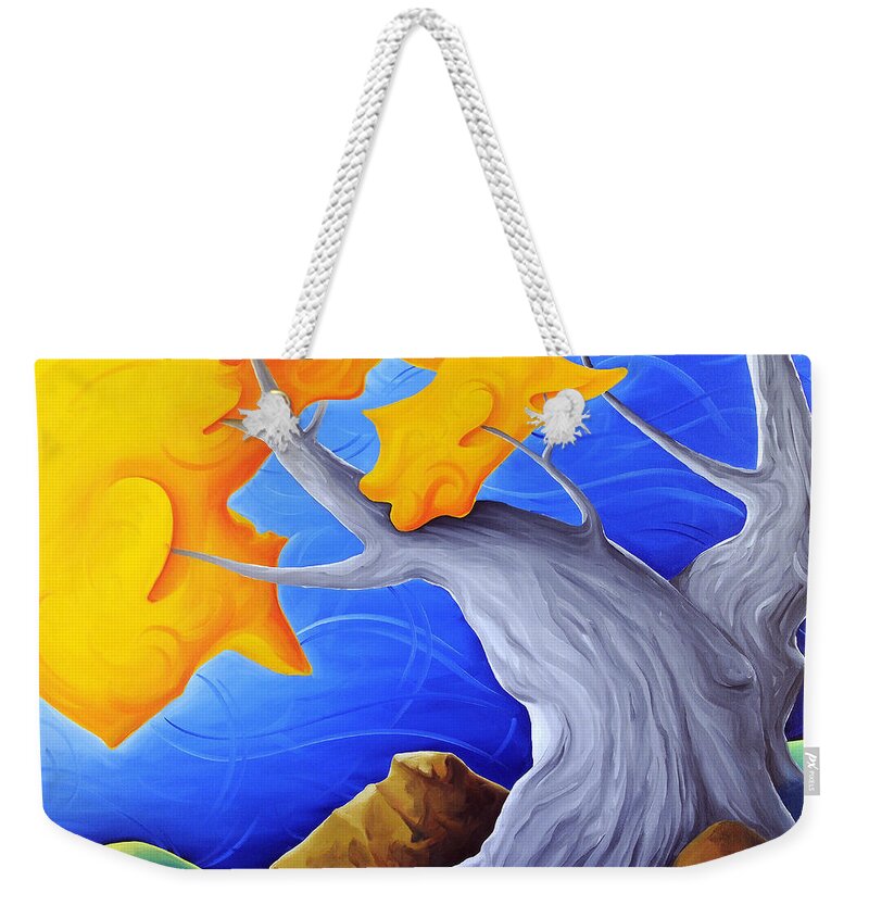Landscape Weekender Tote Bag featuring the painting Soaring Dreams by Richard Hoedl