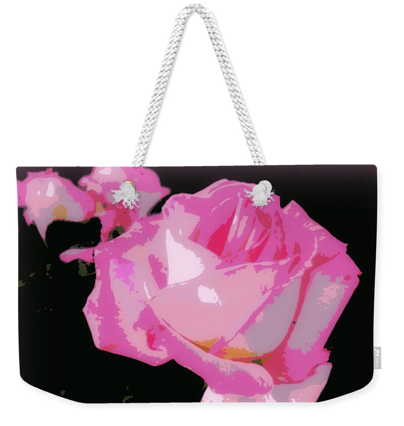 Rose Weekender Tote Bag featuring the photograph Soft and Delicate Pink Rose by Leanne Seymour