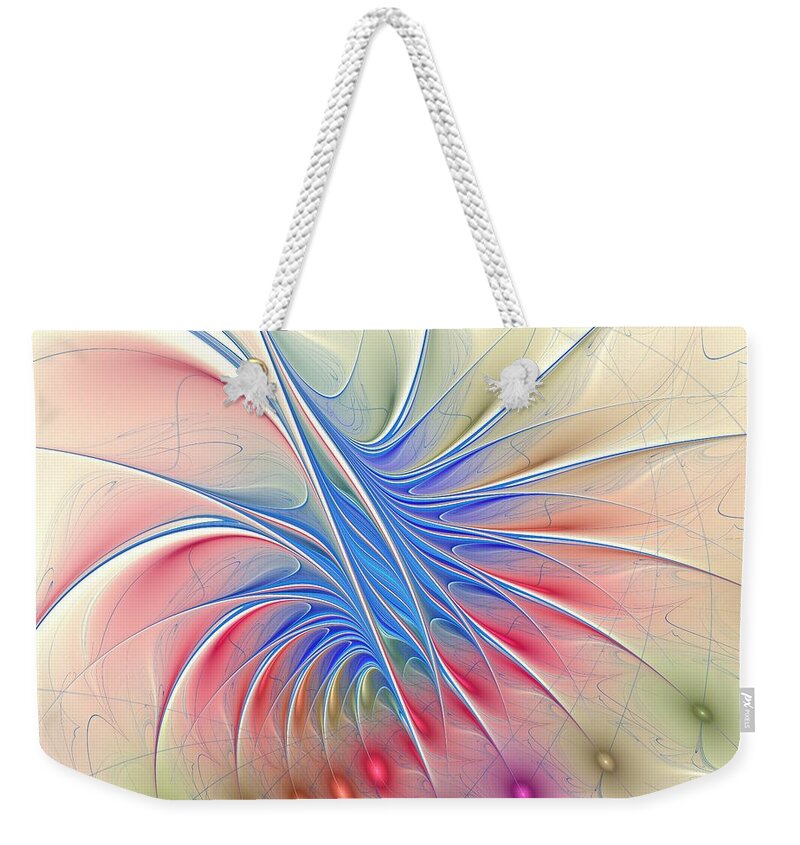 Soft Weekender Tote Bag featuring the digital art Soft Colors by Anastasiya Malakhova