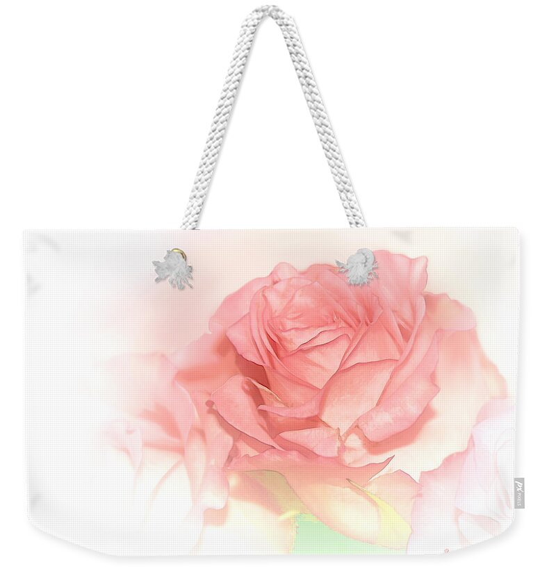 Rose Weekender Tote Bag featuring the photograph Softly Pink by Bonnie Willis