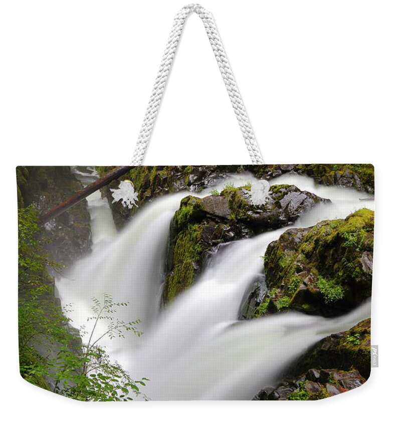 Waterfall Weekender Tote Bag featuring the photograph Sol Duc Falls by David Andersen