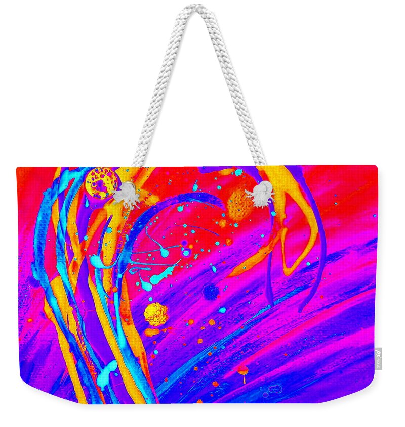 Abstract Weekender Tote Bag featuring the painting Solar Flare by Darren Robinson