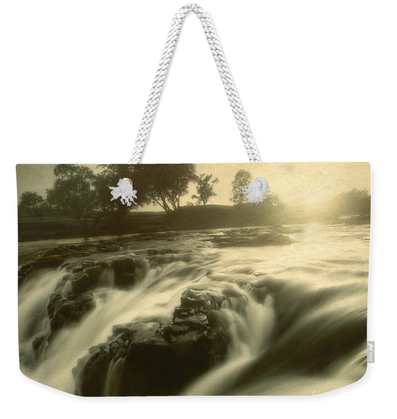 Waterfall Weekender Tote Bag featuring the photograph Something in the Water by Edmund Nagele FRPS