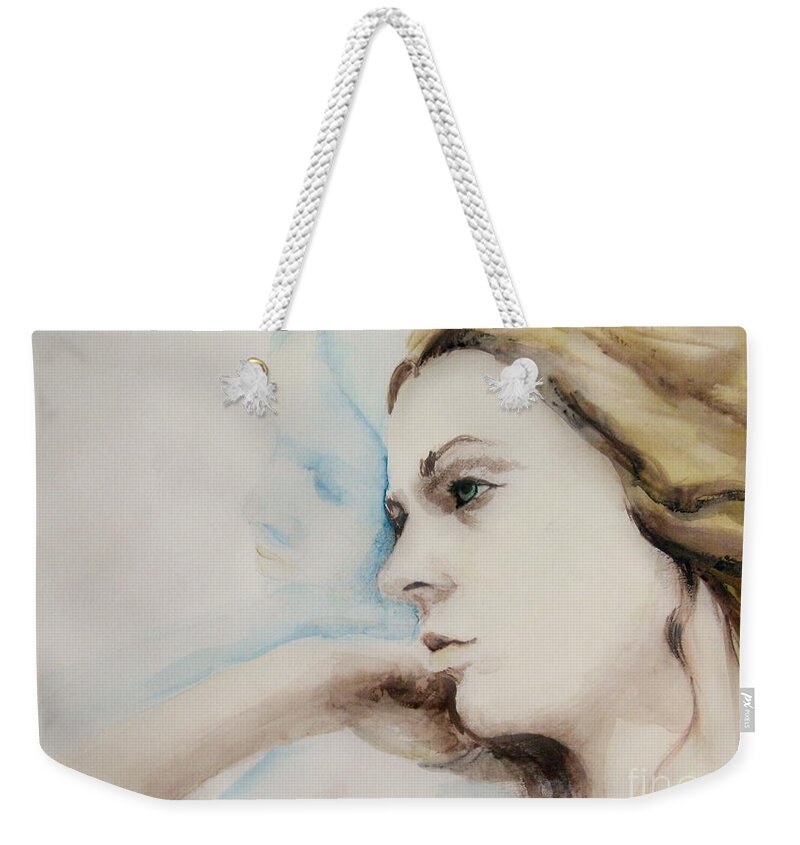 Painting Weekender Tote Bag featuring the painting Something More by Rory Siegel