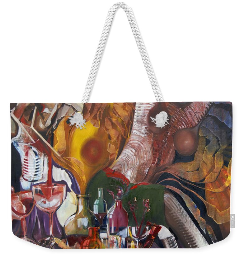 Celebration Weekender Tote Bag featuring the painting Something To Shout About by James Lavott