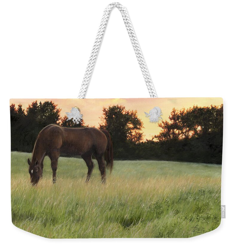 Horse Weekender Tote Bag featuring the painting Sorrel Beauty by Tammy Taylor