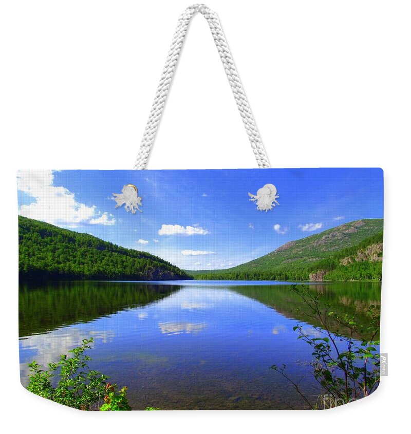 Baxter State Park Weekender Tote Bag featuring the photograph South Branch Pond by Elizabeth Dow