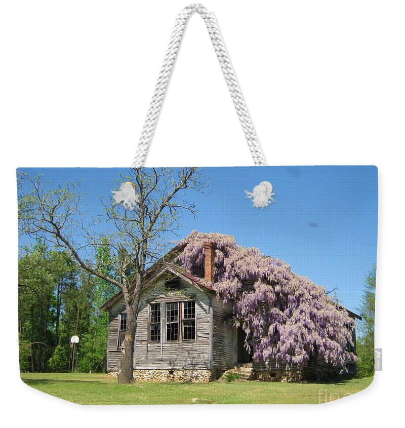 Weekender Tote Bag featuring the digital art Southern Country Wisteria by Matthew Seufer