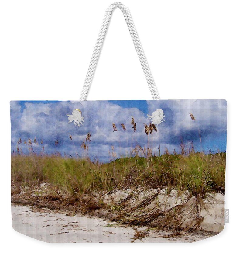 Sandy Beach Weekender Tote Bag featuring the digital art Southern Sands by Phil Perkins