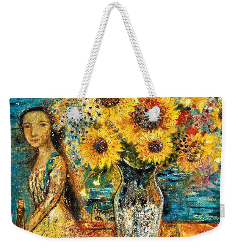 Shijun Weekender Tote Bag featuring the painting Southern Sunshine by Shijun Munns