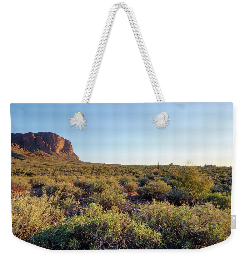 Tranquility Weekender Tote Bag featuring the photograph Southwest Desert And Sky by Tonic Photo Studios