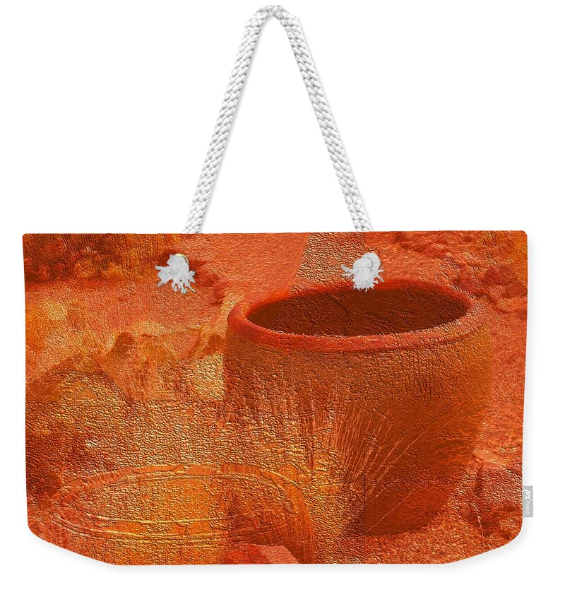 Pottery Weekender Tote Bag featuring the photograph Southwestern Pottery by Jeff Swan